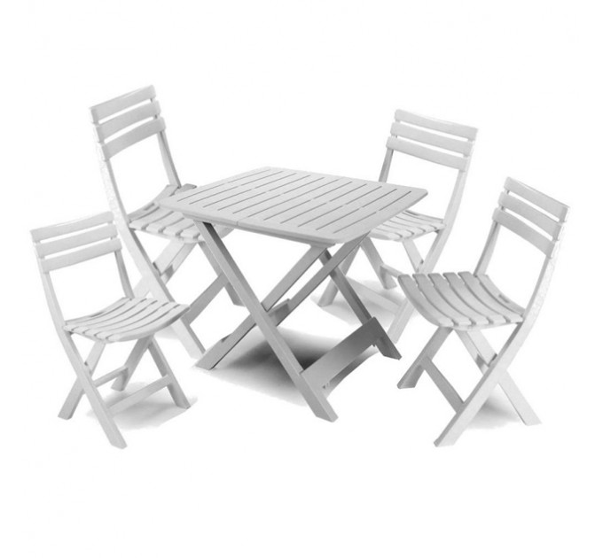 Набір пластикових меблів "Camping set 4" (бiлий)