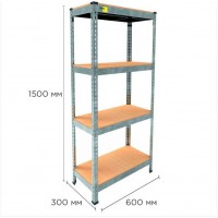 Стеллаж металлический MRL-1500 (600x300) оцинкованный