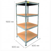 Стеллаж металлический MRL-1500 (600x600) оцинкованный