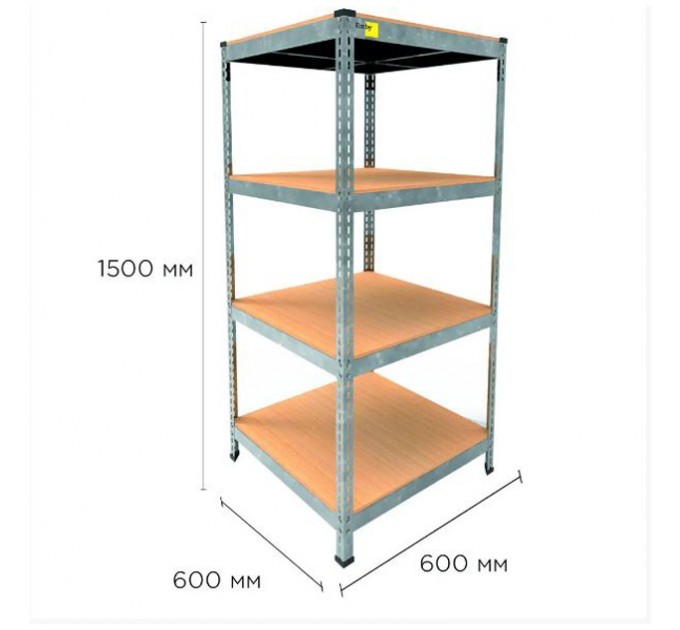 Стелаж металевий MRL-1500 (600x600) оцинкований