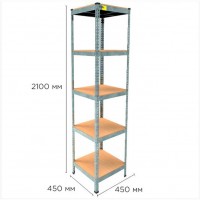Стеллаж металлический MRL-2100 (450x450) оцинкованный