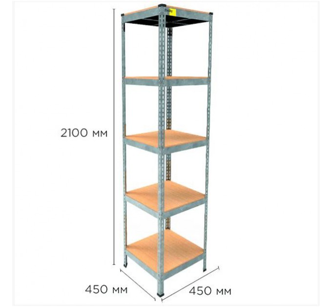 Стелаж металевий MRL-2100 (450x450) оцинкований