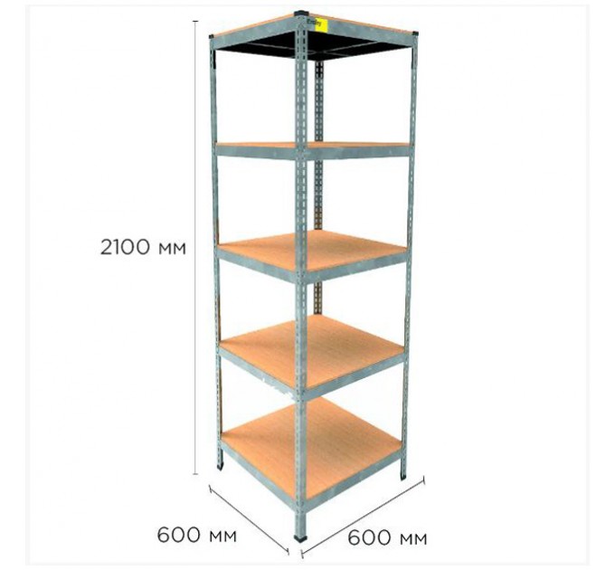 Стелаж металевий MRL-2100 (600x600) оцинкований