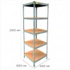 Стелаж металевий MRL-2100 (600x600) оцинкований